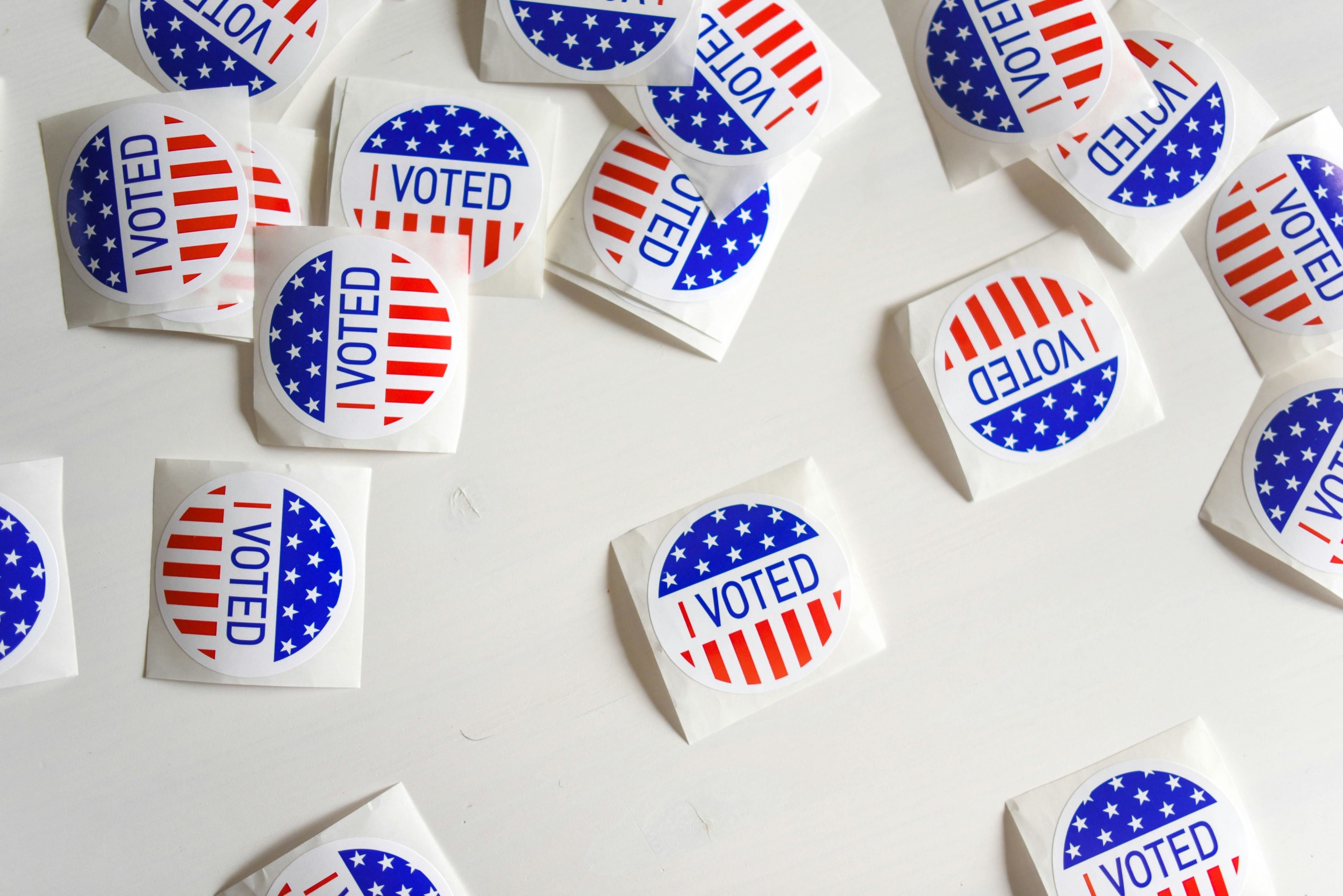 Photo of voting stickers