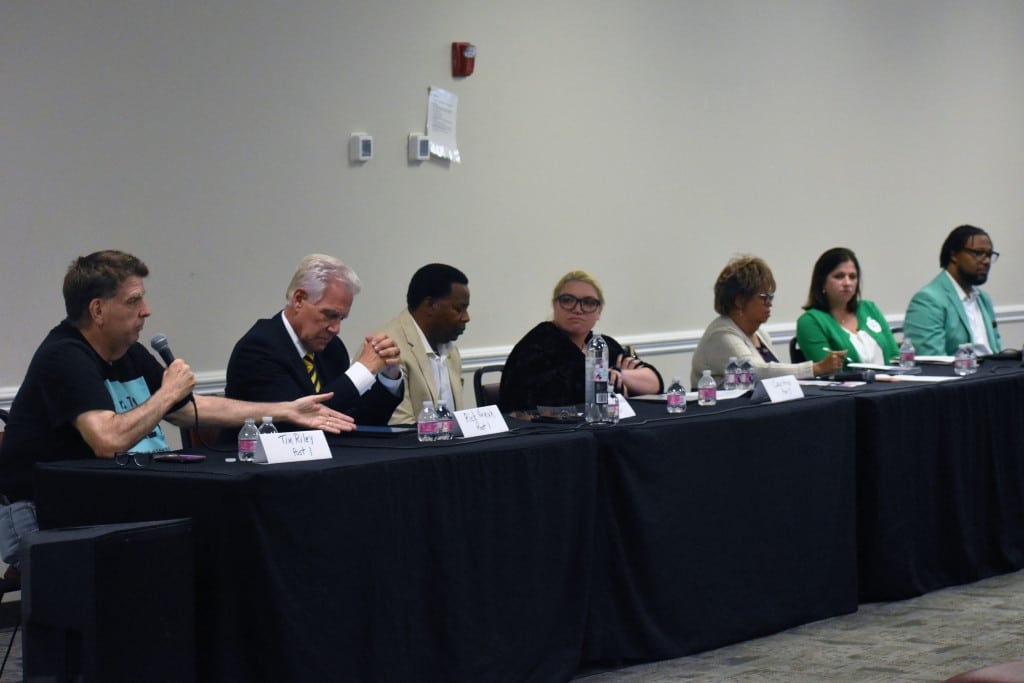 School Board Candidates speaking at the forum