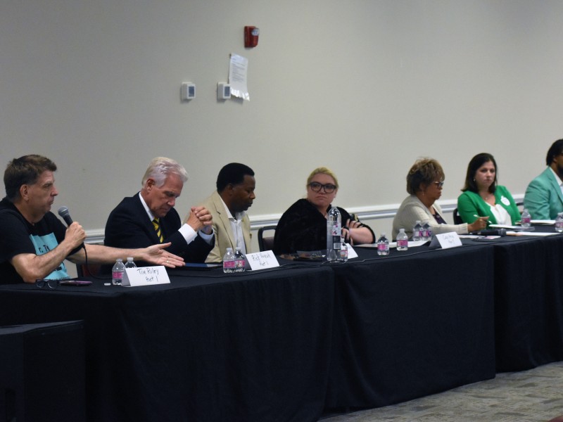 School Board Candidates speaking at the forum