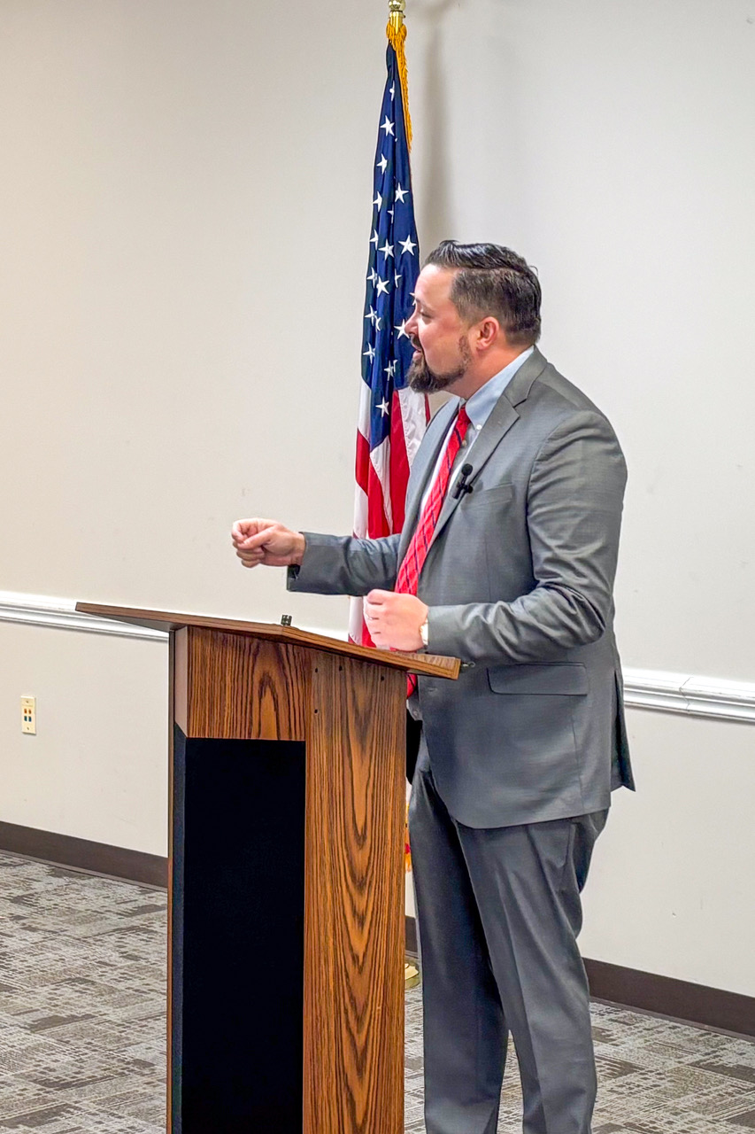 Justin Wright speaking