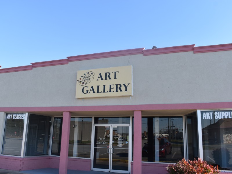 A building with a sign that says "Art Gallery."