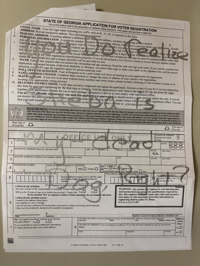 A piece of paper.